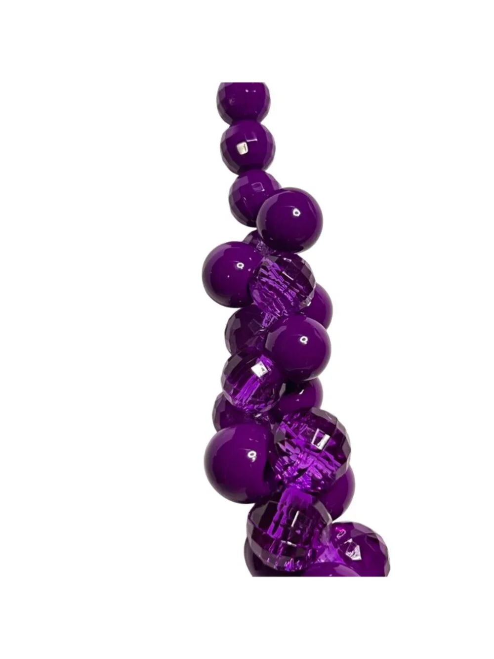 Purple Bauble Statement Necklace (6330) - Picture 2 of 5